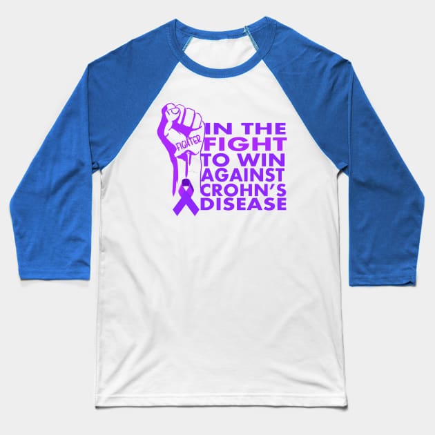 crohns Baseball T-Shirt by Creation Cartoon